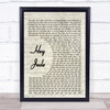 The Beatles Hey Jude Quote Song Lyric Print