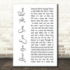 Creedence Clearwater Revival Have You Ever Seen The Rain White Script Song Lyric Wall Art Print