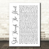 Bon Jovi Shot Through The Heart White Script Song Lyric Wall Art Print