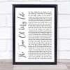 David Cook The Time Of My Life White Script Song Lyric Wall Art Print