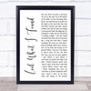 Lady Gaga Look What I Found White Script Song Lyric Wall Art Print