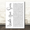 Godsmack Under Your Scars White Script Song Lyric Wall Art Print