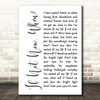 Incubus If Not Now, When White Script Song Lyric Wall Art Print