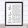Incubus If Not Now, When White Script Song Lyric Wall Art Print
