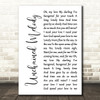 The Righteous Brothers Unchained Melody White Script Song Lyric Wall Art Print