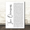 Silk Two Occasions White Script Song Lyric Wall Art Print