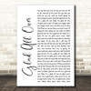 The Dave Clark Five Glad All Over White Script Song Lyric Wall Art Print