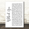 David Guetta Without You White Script Song Lyric Wall Art Print