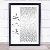 George Michael This Is How White Script Song Lyric Wall Art Print