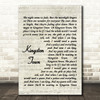 UB40 Kingston Town Quote Song Lyric Print