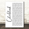 Counting Crows Colorblind White Script Song Lyric Wall Art Print