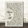 AC DC Highway To Hell Song Lyric Vintage Script Quote Print