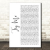 The Weeknd Try Me White Script Song Lyric Wall Art Print