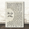 Billy Joel She's Got A Way Song Lyric Vintage Script Quote Print
