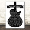 John Butler Trio Groovin' Slowly Black & White Guitar Song Lyric Print