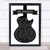 Scott McKenzie San Francisco Black & White Guitar Song Lyric Print