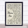 Foo Fighters February Stars Song Lyric Vintage Script Quote Print