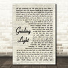 Mumford & Sons Guiding Light Song Lyric Vintage Script Quote Print