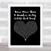 The Drifters You're More Than A Number In My Little Red Book Black Heart Song Lyric Print