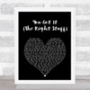 New Kids On The Block You Got It (The Right Stuff) Black Heart Song Lyric Print