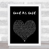 The Beautiful South Good As Gold (Stupid As Mud) Black Heart Song Lyric Print