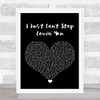 Michael Jackson I Just Can't Stop Lovin' You Black Heart Song Lyric Print