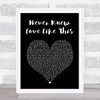 Alexander ONeal Never Knew Love Like This Black Heart Song Lyric Print