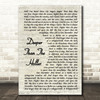 Randy Travis Deeper Than The Holler Song Lyric Vintage Script Quote Print