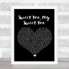 Paul Weller Sweet Pea, My Sweet Pea Black Heart Song Lyric Print