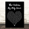 Celine Dion The Colour Of My Love Black Heart Song Lyric Print