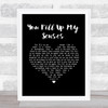 John Denver You Fill Up My Senses Black Heart Song Lyric Print