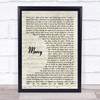 Shawn Mendes Mercy Song Lyric Vintage Script Quote Print