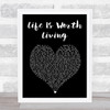 Justin Bieber Life Is Worth Living Black Heart Song Lyric Print