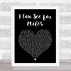 The Who I Can See for Miles Black Heart Song Lyric Print