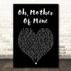 The Temptations Oh, Mother Of Mine Black Heart Song Lyric Print