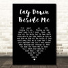 Don Williams Lay Down Beside Me Black Heart Song Lyric Print