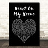 Gallagher & Lyle Heart On My Sleeve Black Heart Song Lyric Print