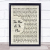 Talking Heads This Must Be The Place Song Lyric Vintage Script Quote Print