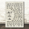 The Beatles And I Love Her Song Lyric Vintage Script Quote Print