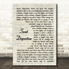 The Temper Trap Sweet Disposition Song Lyric Vintage Script Quote Print
