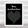 Modern Baseball Your Graduation Black Heart Song Lyric Print