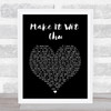 Queens of the Stone Age Make It Wit Chu Black Heart Song Lyric Print