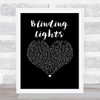 The Weeknd Blinding Lights Black Heart Song Lyric Print