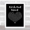 Johnny Cash Flesh And Blood Black Heart Song Lyric Print