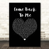 Keith Urban Come Back To Me Black Heart Song Lyric Print