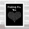 Mercury Falling For You Black Heart Song Lyric Print