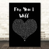 Monica For You I Will Black Heart Song Lyric Print