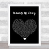 Paolo Nutini Coming Up Easy Black Heart Song Lyric Print