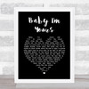 Barbara Lewis Baby I'm Yours Black Heart Song Lyric Print