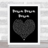 Charlie Simpson Down Down Down Black Heart Song Lyric Print